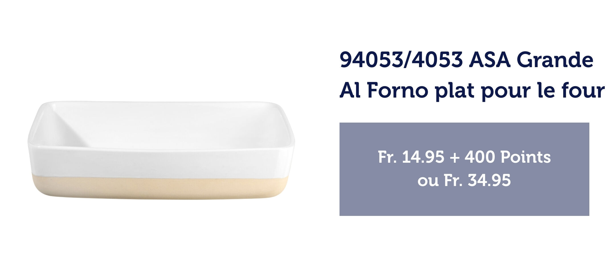 4053 ASA Grande Al Forno plat pour le four